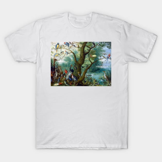 Jan van Kessel the Elder Concert of Birds T-Shirt by pdpress